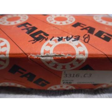 Fag Bearing 3316C3, 3316.C3 OD 80 (mm) x170 (mm) x 68.3 (mm) NIB factory Sealed