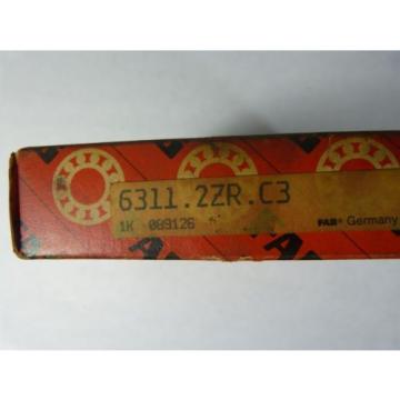 Fag 6311.2ZR.C3 Shielded Ball Bearing 55x120x29mm ! NEW !