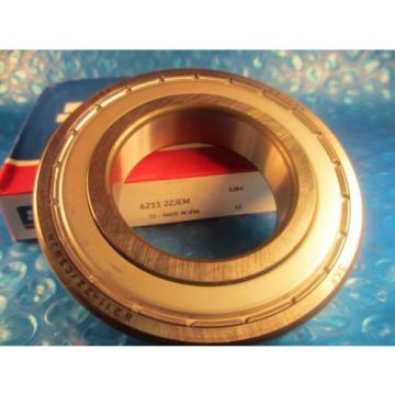 SKF 6211 2Z JEM, Single Row Radial Bearing (=2 Fafnir 211KDD, NSK, FAG, NTN ZZ)