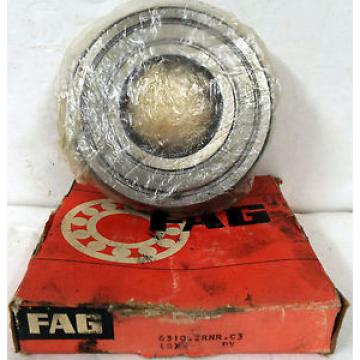 1 NEW FAG 6310.ZRNR.C3 SINGLE ROW BALL BEARING