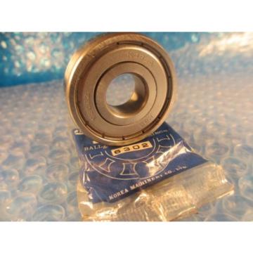 KBC, FAG, HANWHA 6302ZZ 6302 ZZ, Deep Groove Bearing (=SKF 2Z ,Fafnir 302KDD)