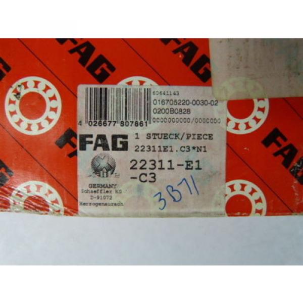 Fag 22311-E1-C3 Spherical Roller Bearing Double Row ! NEW ! #5 image