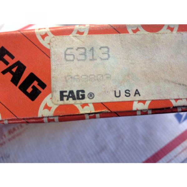 FAG 6313 SINGLE ROW DEEP GROOVE BALL BEARING Multiple Available - FREE Shipping #1 image