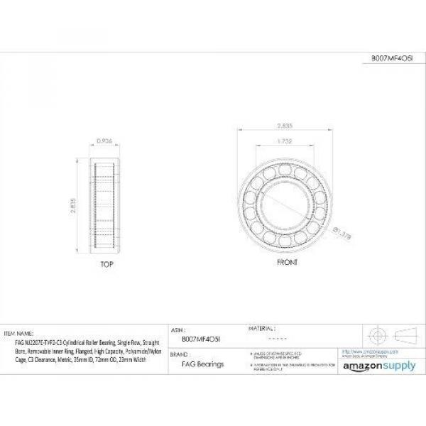 FAG NTN JAPAN BEARING FAG NJ2207E-TVP2-C3 Cylindrical Roller Bearing, Single Row, #5 image