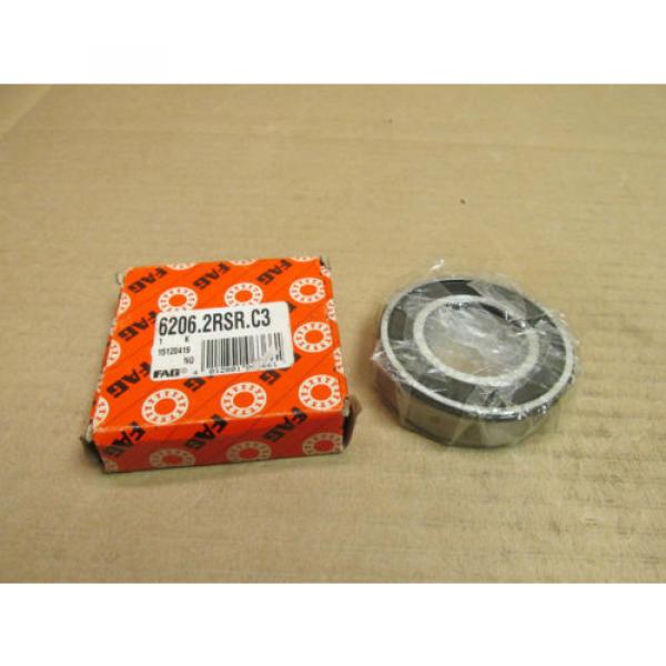 NIB FAG 6206 2RSR C3 BEARING DOUBLE RUBBER SHIELD 62062RS R 30x62x16 mm NEW #3 image