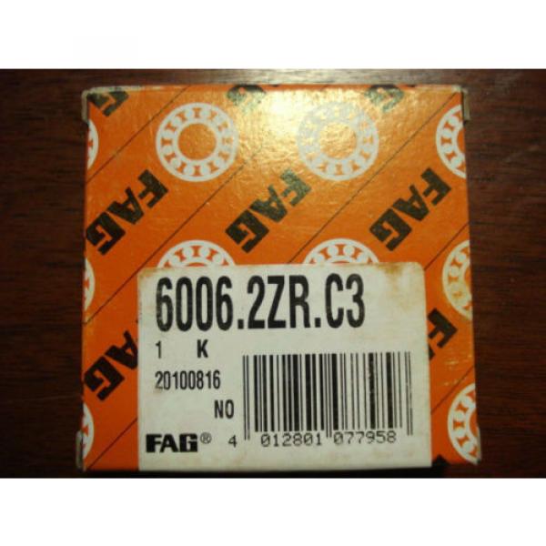 FAG, ShieldedDeep Groove Ball Bearing, 30mm x 55mm x 13mm 6006.2ZR.C3 /5717eFE3 #5 image