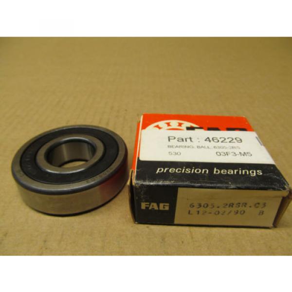 1 NIB FAG 6305.2RSR.C3 63052RSRC3 DEEP GROOVE BALL BEARING 25MM X 62MM X 17MM #4 image