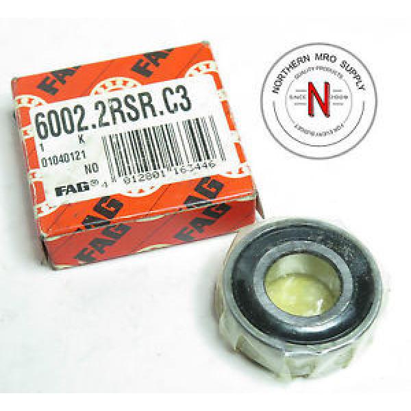 FAG 6002-2RSR-C3 DEEP GROOVE BALL BEARING, 15mm x 32mm x 9mm, FIT C3, DBL SEAL #5 image