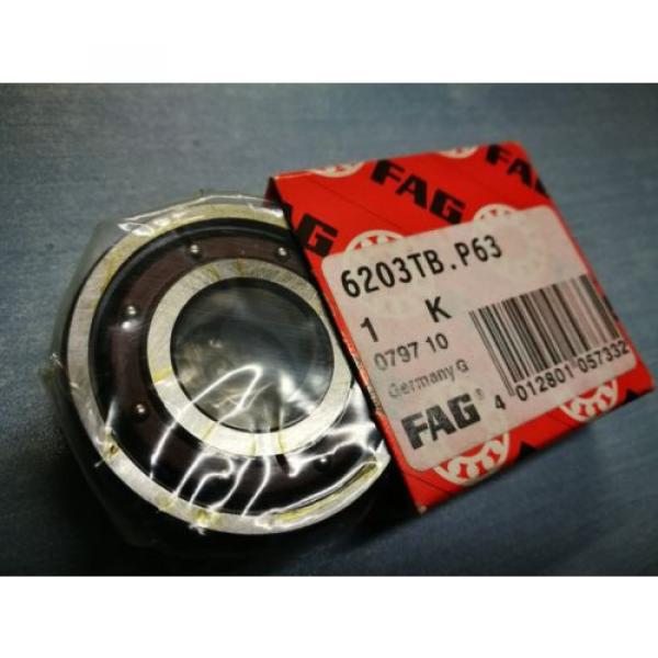 NEW 6203 TB P63 FAG BEARING UNUSED skf ina nsk Deep Groove Ball Bearing #4 image