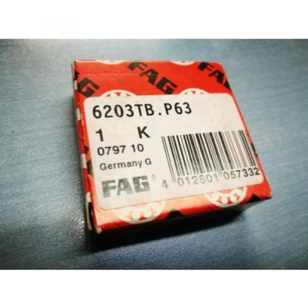 NEW 6203 TB P63 FAG BEARING UNUSED skf ina nsk Deep Groove Ball Bearing #5 image