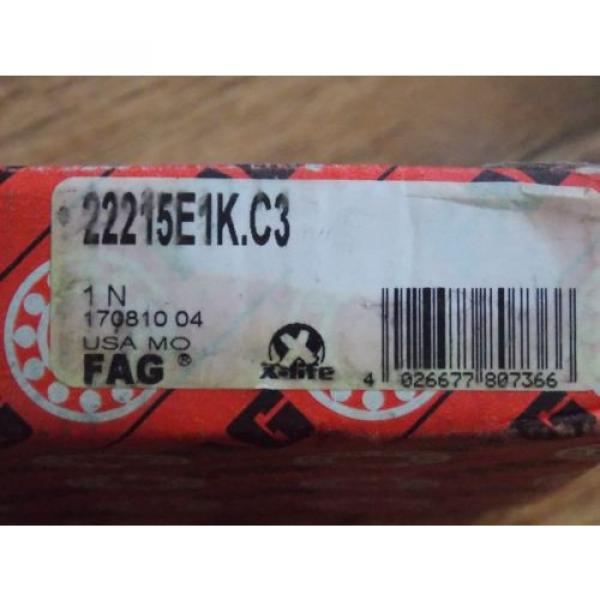 FAG Spherical Roller Bearing 22215E1K.C3  75 x 130 x 31 mm NEW #3 image